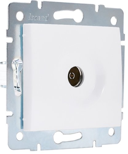 Розетка TV Оконечная без рамки Lezard Karina 1-м. белый картинка